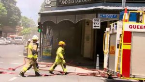 exhaust hood fire at Port Office Hotel